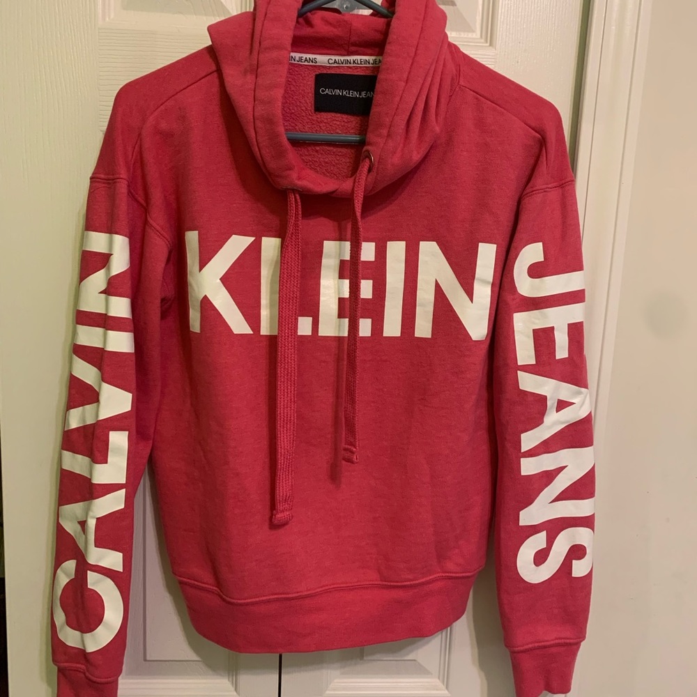 Calvin Klein jeans bright magenta (pink) hoodie